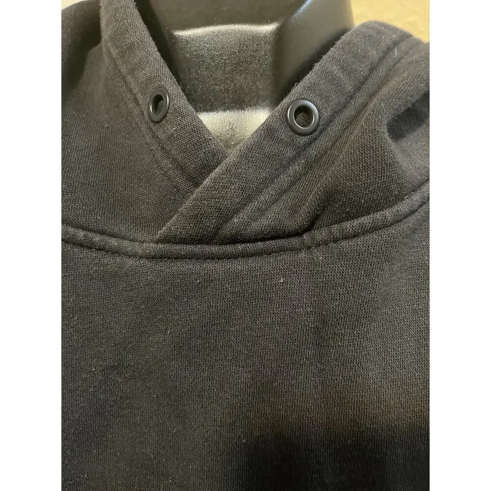 Adidas Black Pullover Hoodie with Logo - Medium